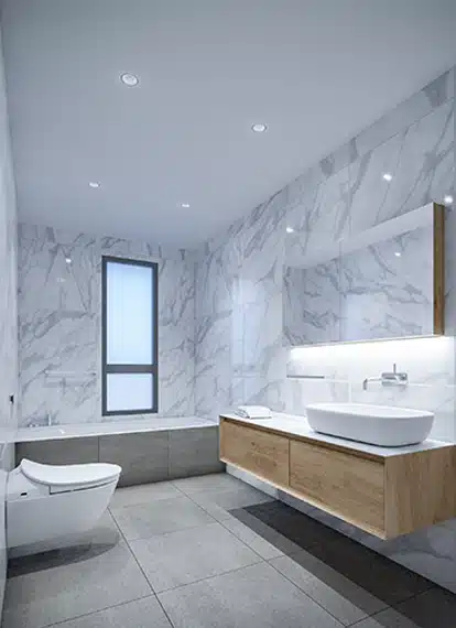 a bathroom shot of olea residences - a 3 bedroom villa for sale in Paphos