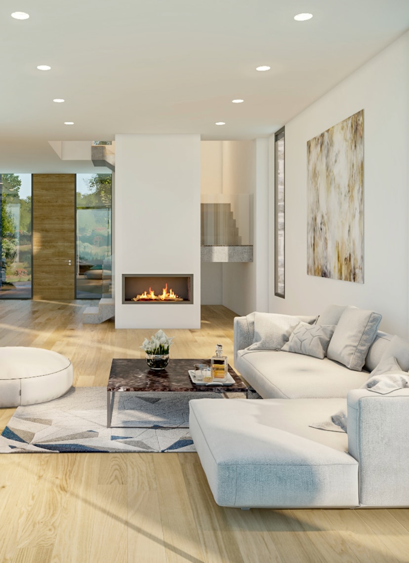 an internal living room photo at Olea Residences in Paphos, Cyprus