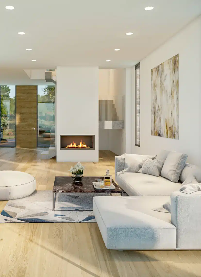 an internal living room photo at Olea Residences in Paphos, Cyprus